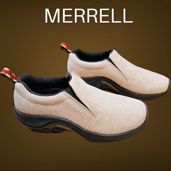 Merrell Jungle Slide Taupe Women's Sz 7 Leather Suede Comfort Shoes - Picture 1 of 10